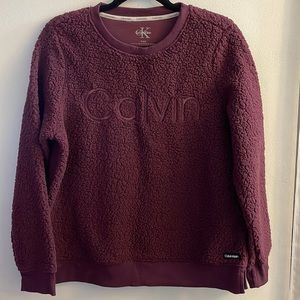Calvin klein womens pull over sherpa sweater in size small
